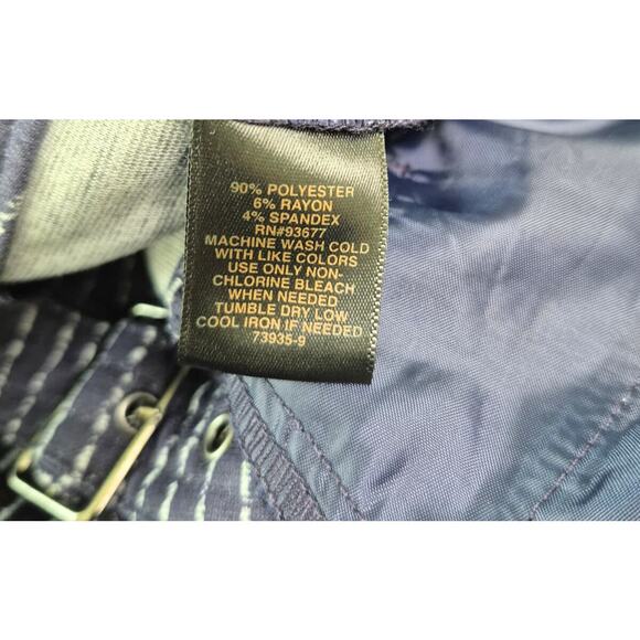 Ryegrass Wide Leg High Rise Pants Womens Sz 16 Navy Chalk Stripe Trousers NWT - Picture 4 of 8